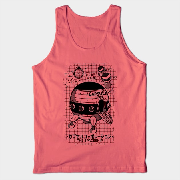 Capsule Spaceship Tank Top by Pescapin